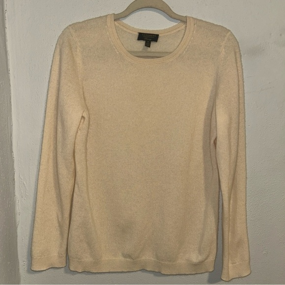 Charter Club Cream Crew Neck Sweater - Picture 2 of 4